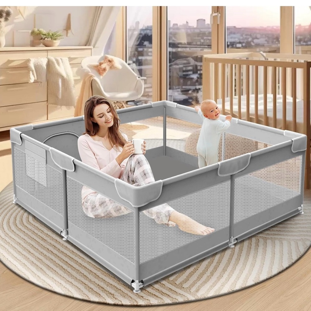 Gray Baby Playpen